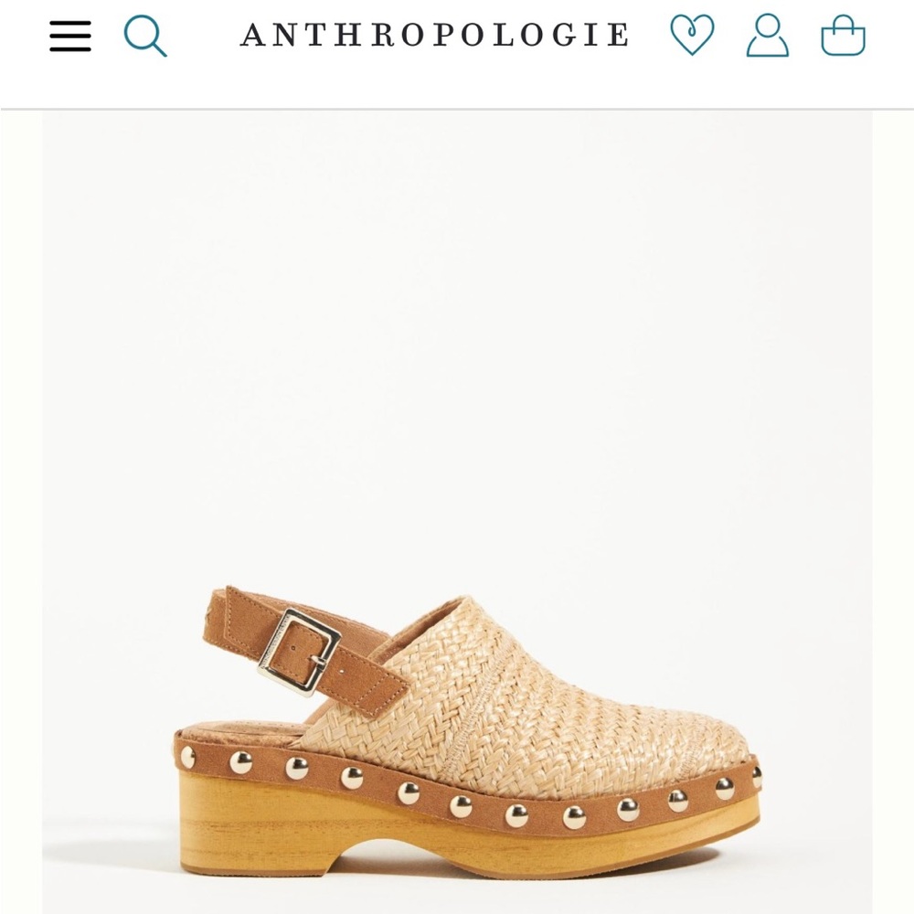 Kelsey Dagger Women Size 9.5 warehouse Raffia Slingblade Studded Clogs
